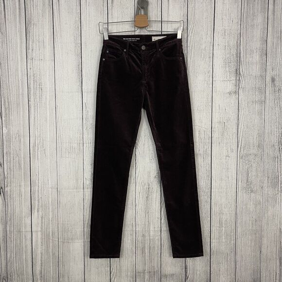 AG Adriano Goldschmied Women's 25R Plum Velvet High-Rise Stevie Ankle Pants - Picture 9 of 10